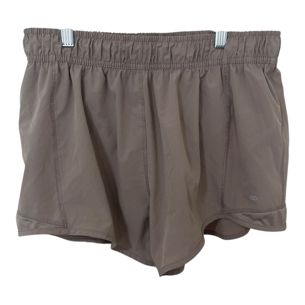 3/$15 Leg3nd beige light brow athletic workout shorts with bul in briefs XL